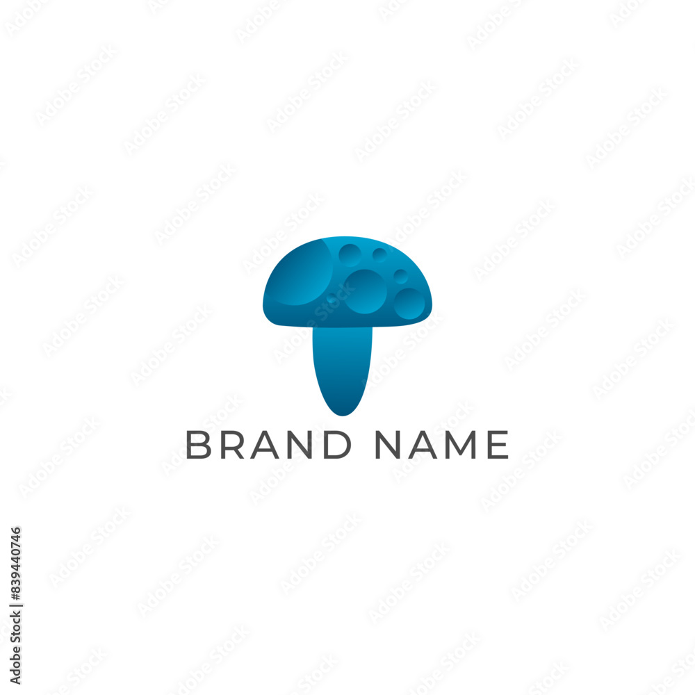 ILLUSTRATION ABSTRACT MUSHROOM GRADIENT BLUE COLOR LOGO ICON MODERN DESIGN ELEMENT VECTOR ILLUSTRATION ABSTRACT MUSHROOM GRADIENT BLUE COLOR LOGO ICON MODERN DESIGN ELEMENT VECTOR