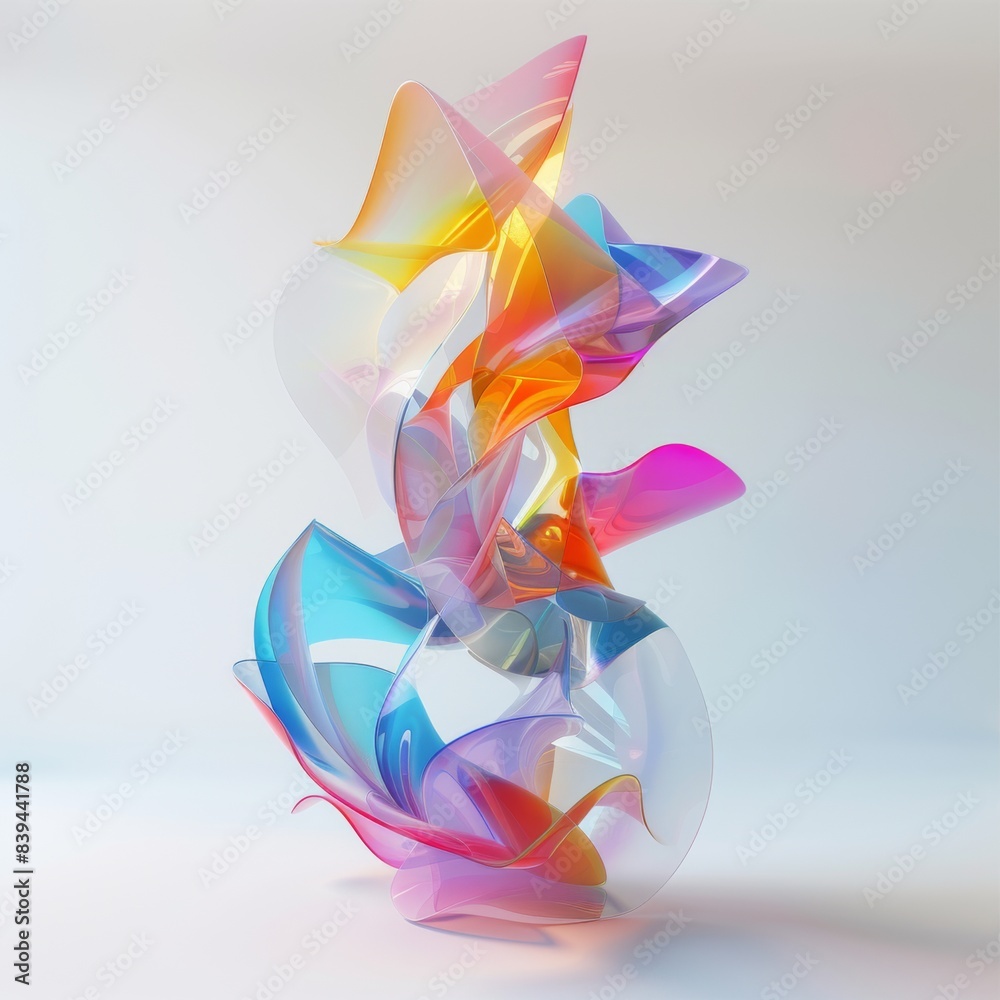 Elegant Abstract Glass Sculpture in Vibrant Colors, Modern Art Design Banner, abstract graphic, banner design, pattern design, web background template Elegant Abstract Glass Sculpture in Vibrant Colors, Modern Art Design Banner, abstract graphic, banner design, pattern design, web background template