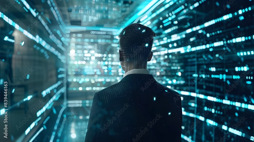 Ai tech, businessman with Ai tools for artificial intelligence use analytics, automation and autonomous brain. big data management, computer connection information intelligence technology. Ai tech, businessman with Ai tools for artificial intelligence use analytics, automation and autonomous brain. big data management, computer connection information intelligence technology.