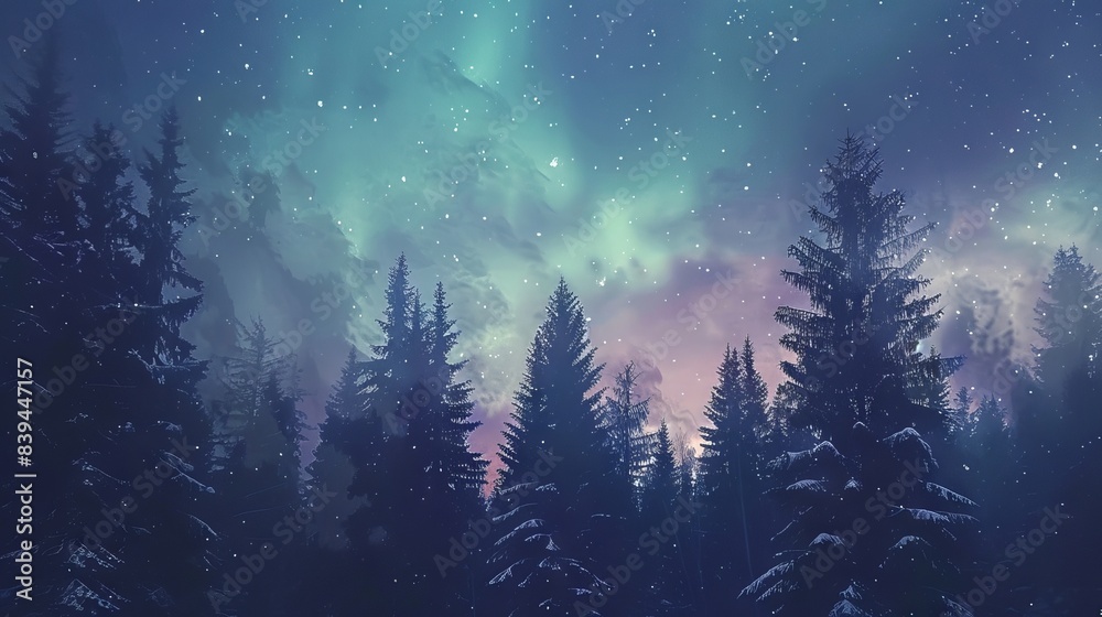 Fototapeta premium Borealis landscape