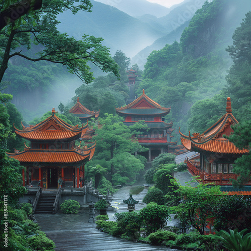 Generative AI, Explore Mount Qingcheng (Qingcheng Shan): The Birthplace of Taoism in Sichuan Province photo