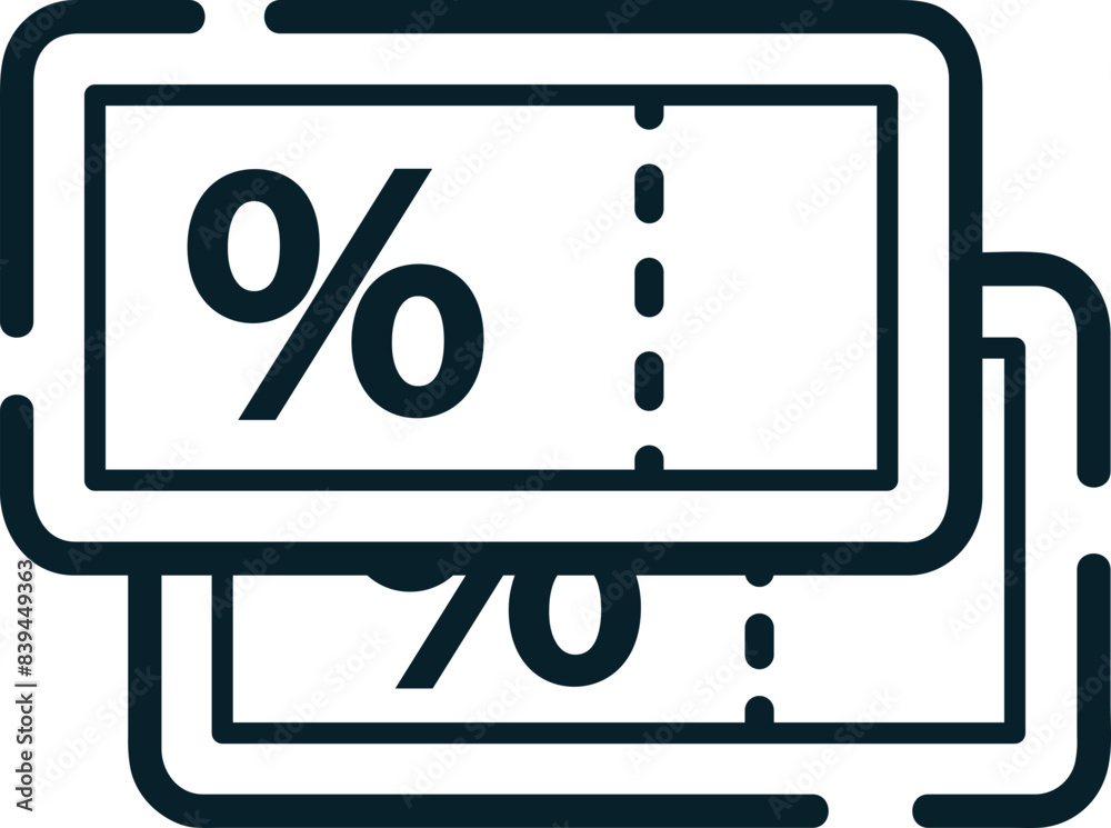 Discount voucher, hand-drawn express delivery icon. Discount voucher, hand-drawn express delivery icon.