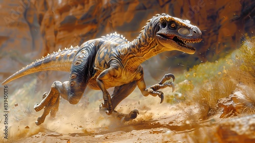 the short, stocky build and sharp claws of the Velociraptor for predation.