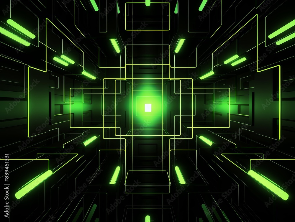 Highcontrast black and neon green abstract lines and shapes, great for futuristic and techinspired visuals Highcontrast black and neon green abstract lines and shapes, great for futuristic and techinspired visuals