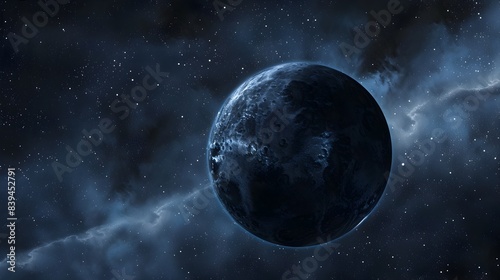 Captivating Digital Painting of a Black Dwarf Star in the Dark Universe photo