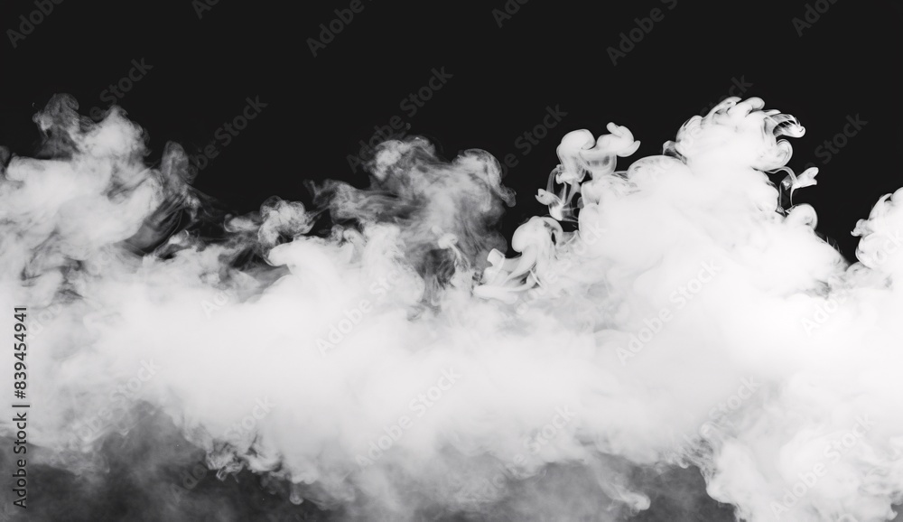 Ethereal White Smoke Over Black Background - Abstract Texture for Design Projects | Stock Photo Offer Ethereal White Smoke Over Black Background - Abstract Texture for Design Projects | Stock Photo Offer