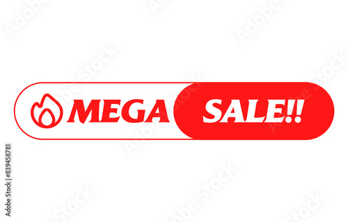 Mega sale button transparent
