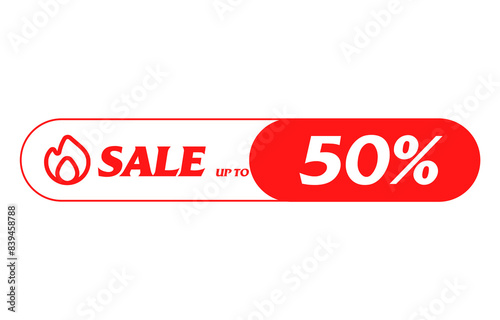 Sale up to 50% button transparent