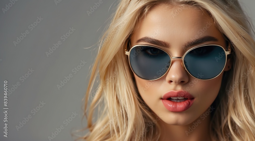 Blonde woman model wearing trendy clothes and makeup, model in trendy dress, photoshoot Blonde woman model wearing trendy clothes and makeup, model in trendy dress, photoshoot