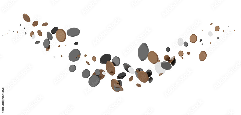 Multicolor confetti abstract background with a lot of falling pieces, isolated on a white background. Multicolor confetti abstract background with a lot of falling pieces, isolated on a white background.