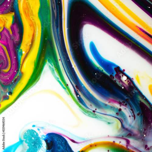 Wavy colorful abstract background. Minimal texture art. Flat lay.