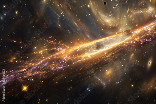 Gravitational Forces: Cosmic Evolution with Stars and Planets in Celestial Dance