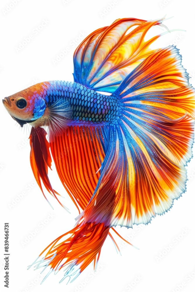 Fototapeta premium Betta splendens fish isolated on white