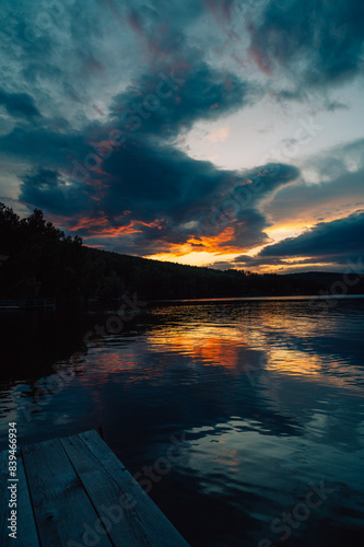 A calm evening sunset at th...