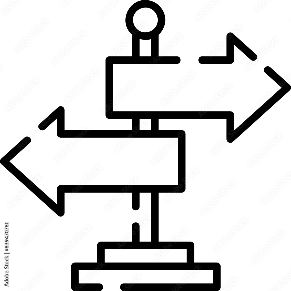 Direction, hand-drawn mentoring and training icon. Direction, hand-drawn mentoring and training icon.