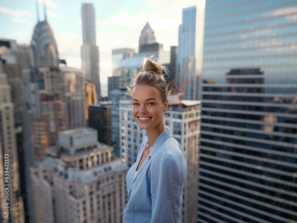 Stylish young blonde businesswoman. Successful woman. Business style. Fashion and beauty. Stylish young blonde businesswoman. Successful woman. Business style. Fashion and beauty.