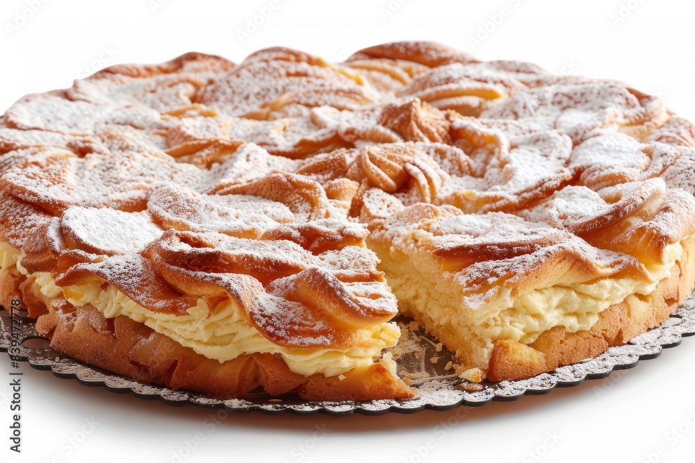 Classic apple pie with a golden crust, dusted with powdered sugar, creating a comforting and delicious dessert perfect for any occasion Classic apple pie with a golden crust, dusted with powdered sugar, creating a comforting and delicious dessert perfect for any occasion