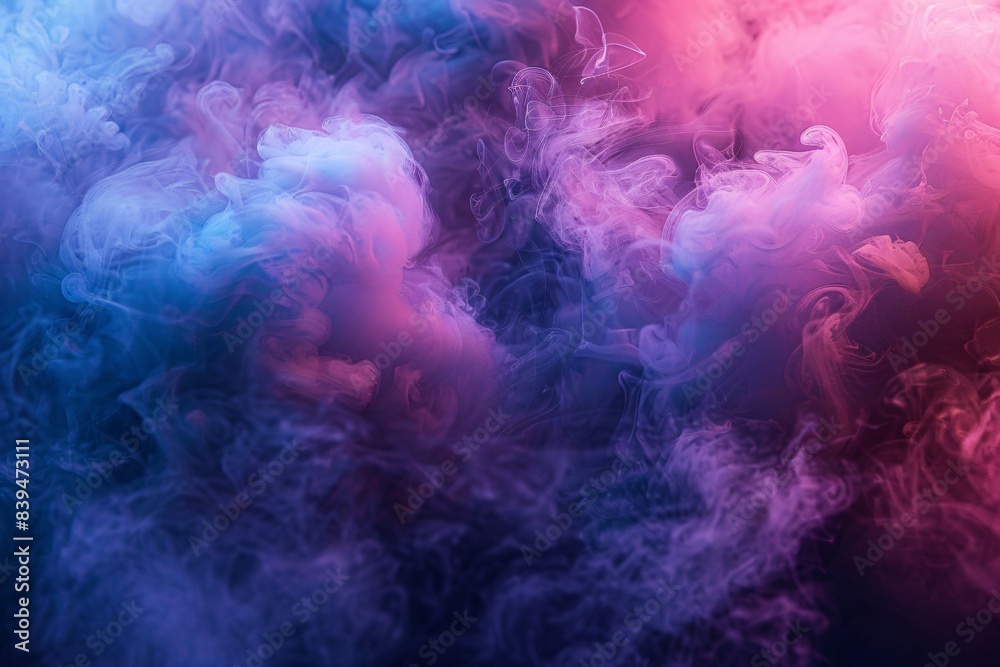 Swirling smoke against red and blue backdrop Swirling smoke against red and blue backdrop
