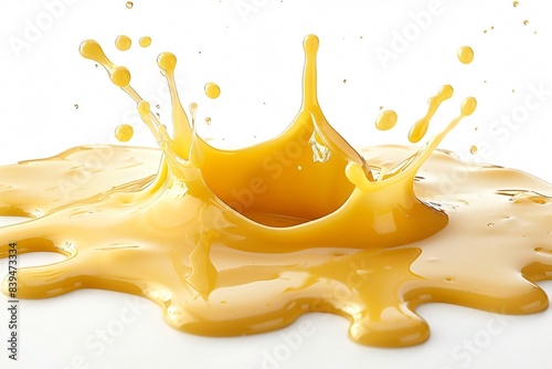 Detail of liquid splash on white background