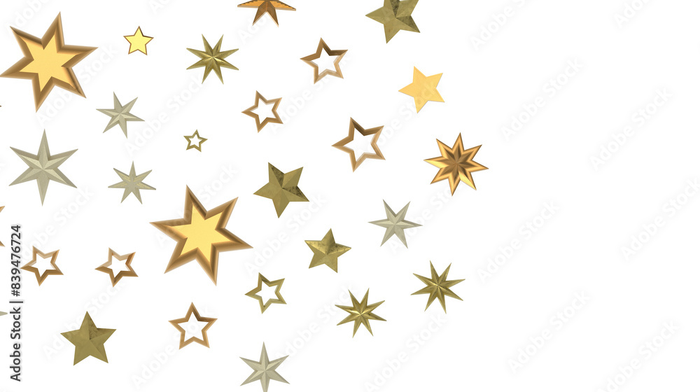 Holiday golden decoration, glitter frame isolated - Holiday golden decoration, glitter frame isolated -
