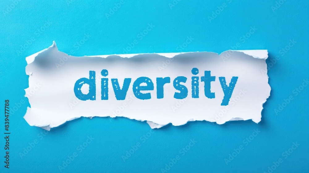 Diversity, equity and inclusion concept. DEIB. Torn Paper With Diversity Word Diversity, equity and inclusion concept. DEIB. Torn Paper With Diversity Word