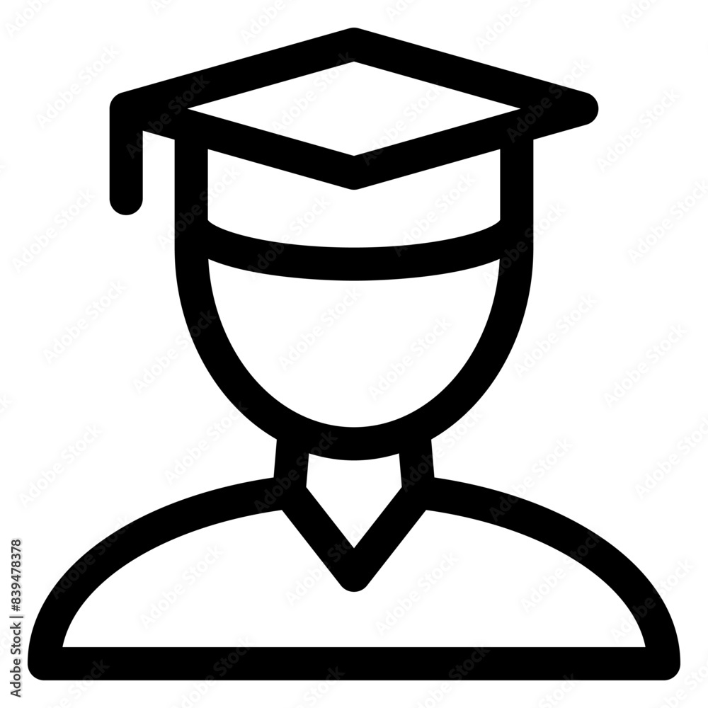 avatar line icon vector illustration isolated on white background avatar line icon vector illustration isolated on white background