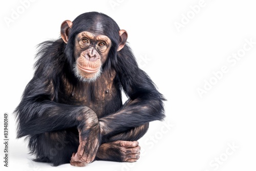 chimpanzee isolated on white