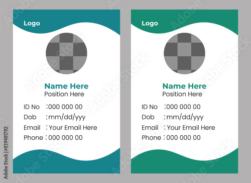  id cards design template 
