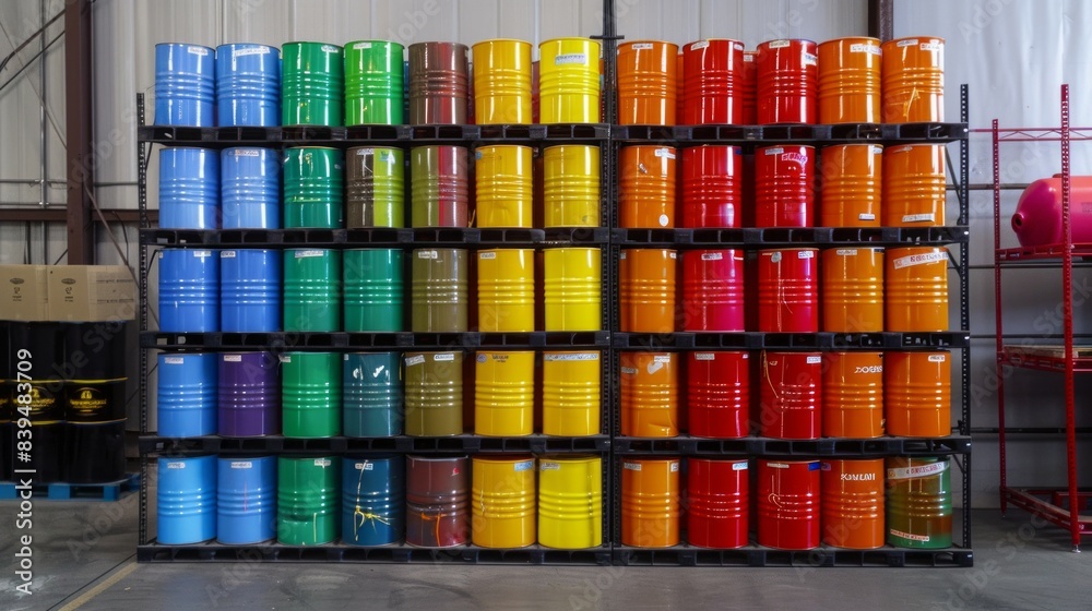 Obraz premium colorful barrels on a rack