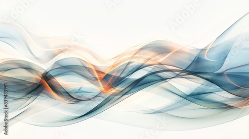 Energetic light trails forming a helix on a white background