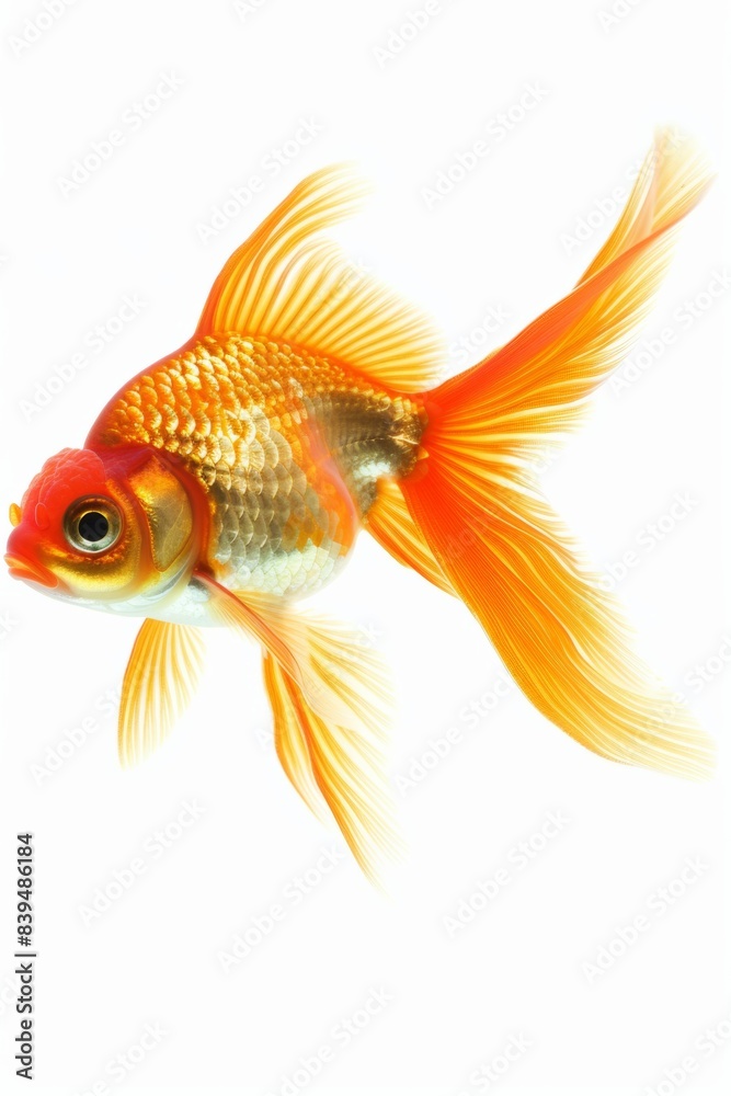 Fototapeta premium goldfish isolated on white