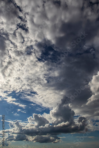 Abstract background of beautiful white clouds with blue sky in Brazil © AlfRibeiro