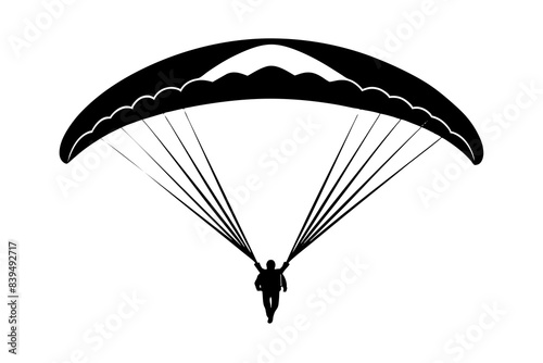 paraglider silhouette vector illustration