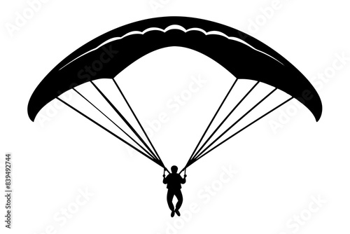 paraglider silhouette vector illustration