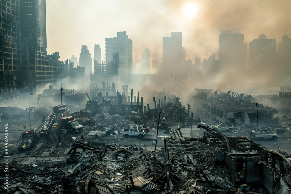 City after a firestorm City after a firestorm