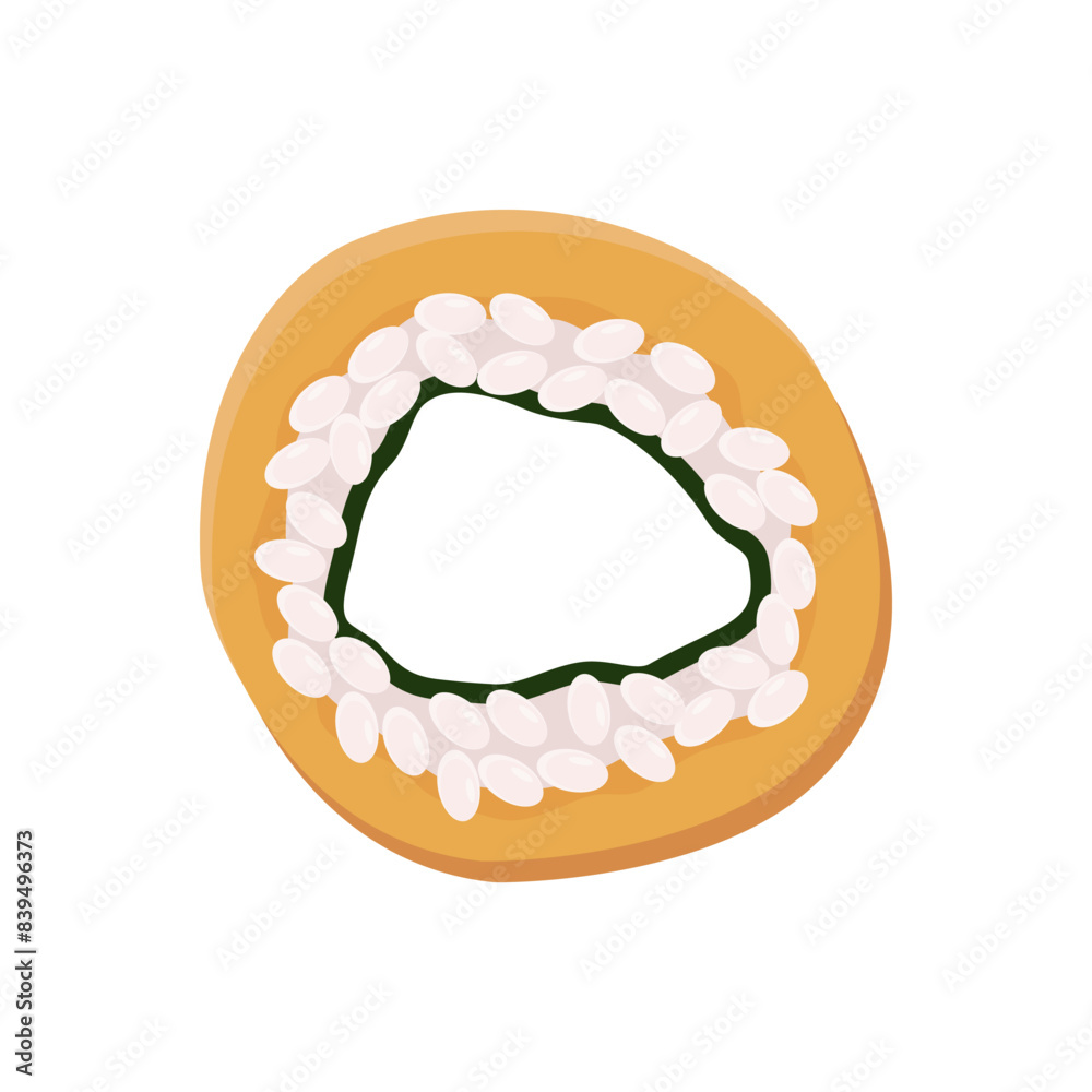 Vector drawing of sushi on a white background. Vector drawing of sushi on a white background.