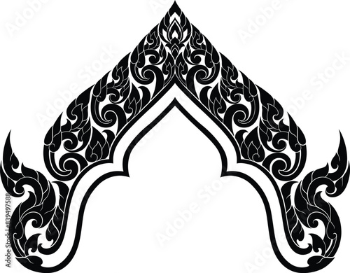 Thai Art on Traditional Motif for Decoration in the Silhouette Style