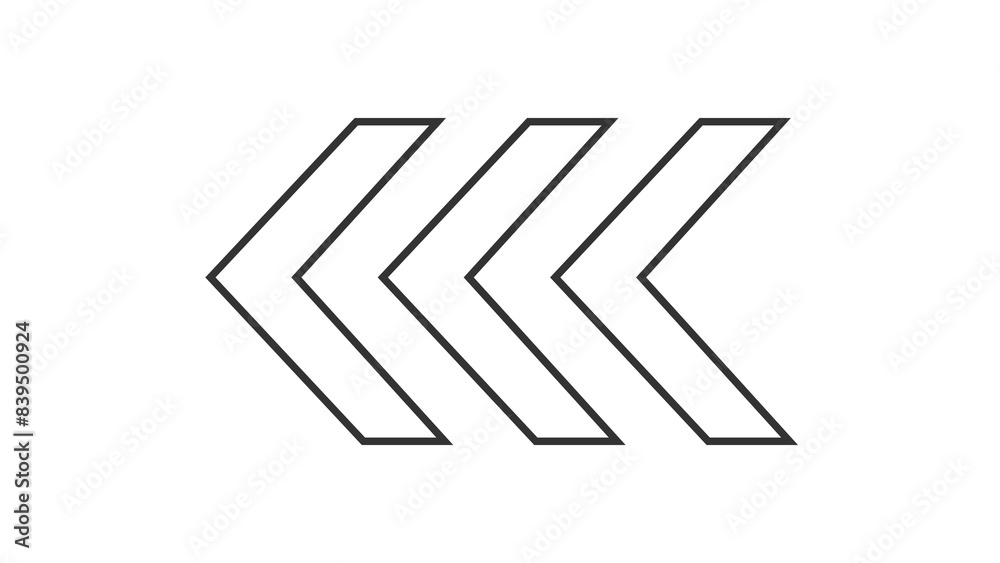 A black colour Arrow direction sign moving of a transparent background. A black colour Arrow direction sign moving of a transparent background.