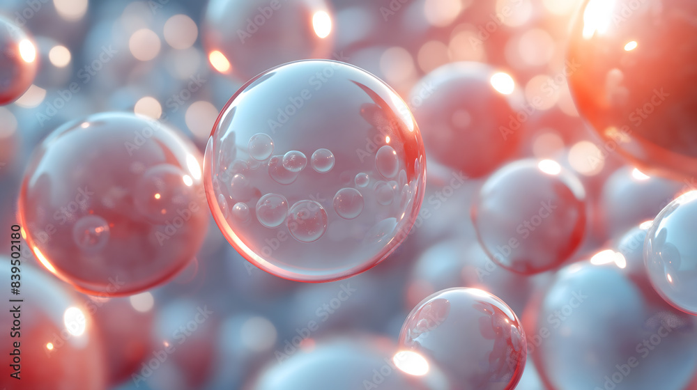 Ethereal Floating Bubbles with Luminous Glow and Bokeh Effect Ethereal Floating Bubbles with Luminous Glow and Bokeh Effect