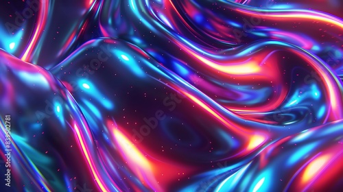 Holographic abstract forms with scifi inspired elements, creating a futuristic feel that transports viewers to distant galaxies and uncharted territories of the mind photo