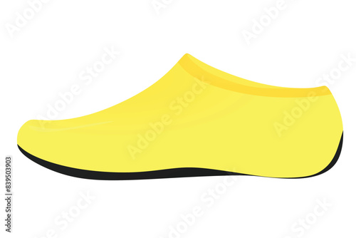Yellow swim sock. vector illustration