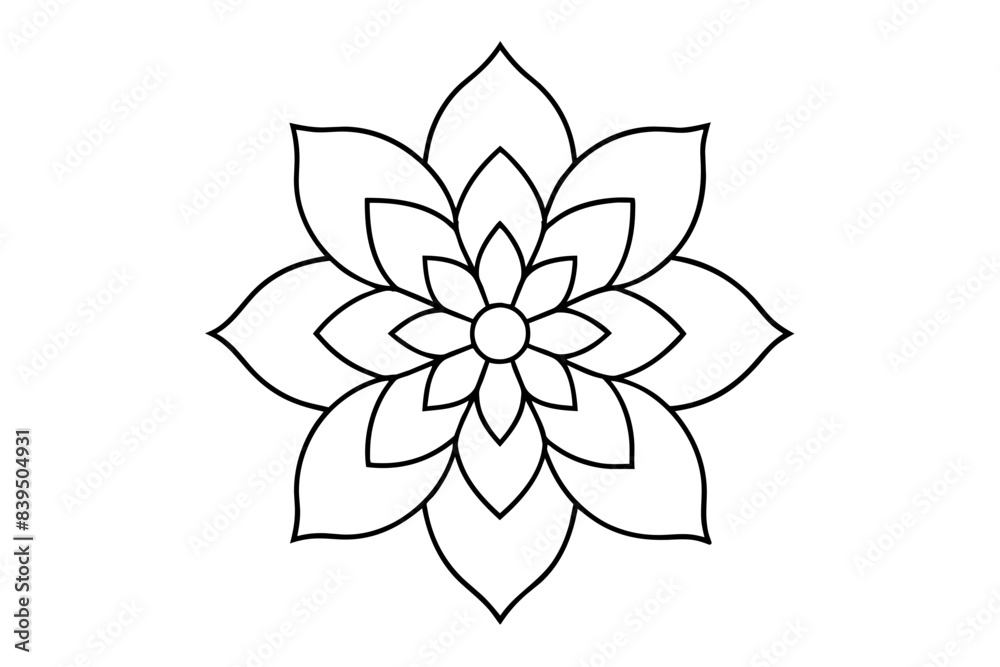 mandala flower silhouette vector illustration mandala flower silhouette vector illustration