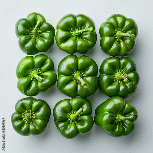 Bell Peppers Cri Composition Captivating Fresh Green photo