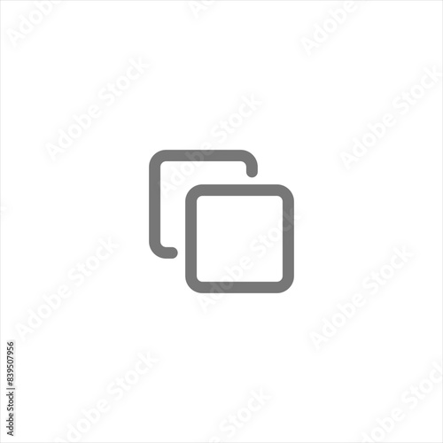 Copy icon outline vector design