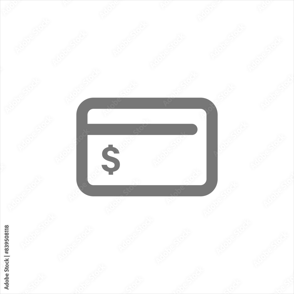 Savings Card icon outline vector design Savings Card icon outline vector design