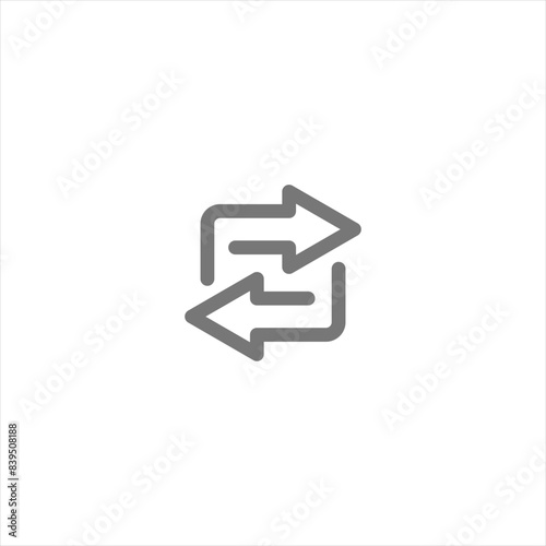 Transfer icon outline vector design