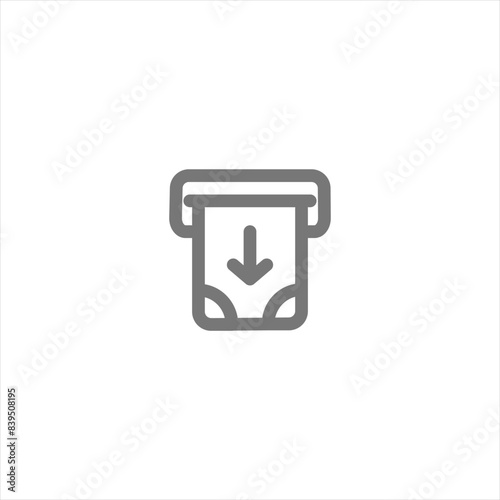 Withdraw icon outline vector design