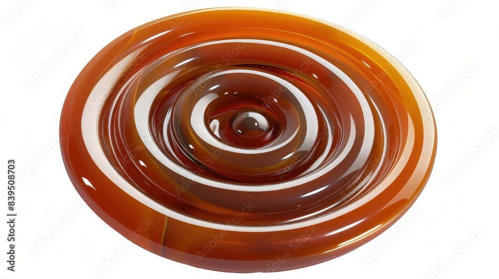 A caramel swirl isolated on transparent background. A caramel swirl isolated on transparent background.