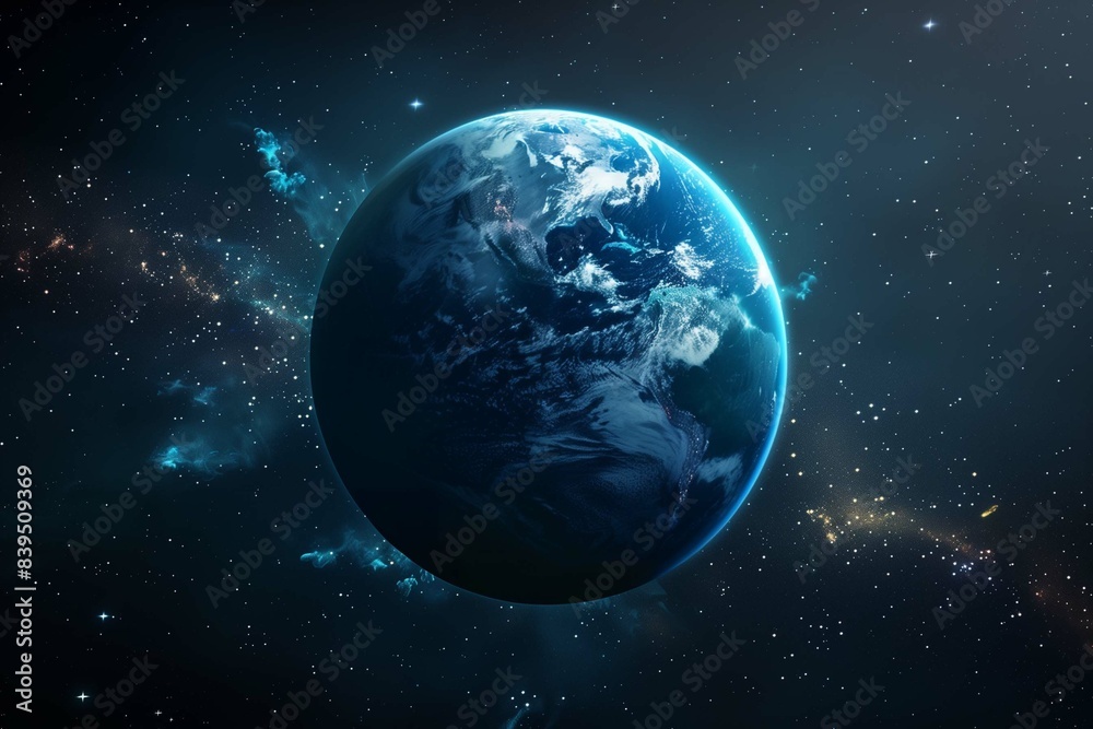 panoramic view of earth in space panoramic view of earth in space