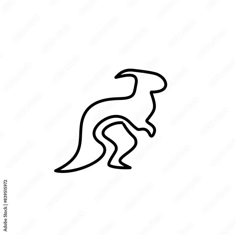 Dinosaur Thin Line Icon Dinosaur Thin Line Icon